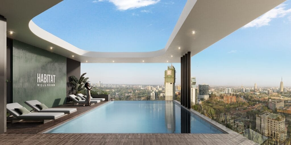 imgi_31_Pool Luxury 1 & 2 Bedroom Apartments For Sale in Upper Hill, Nairobi | The Habitat Residences Near Nairobi Hospital